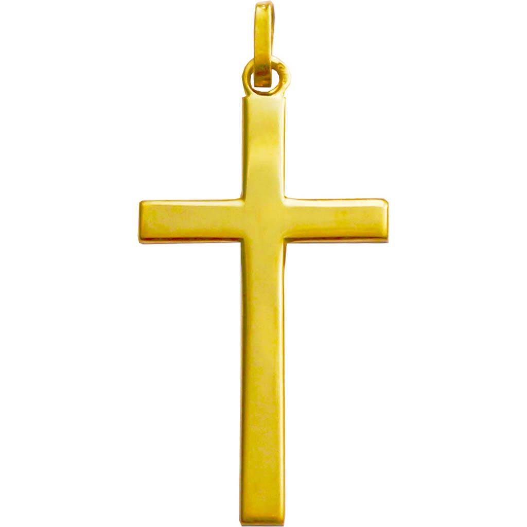 Grande croix en or jaune 18 carats