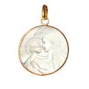 médaille de baptême marie douce lumière en nacre