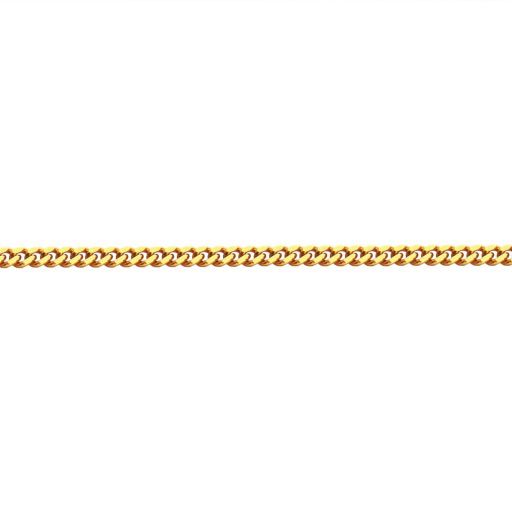 Chaine maille gourmette limée légère 45 cm en or 9 carats