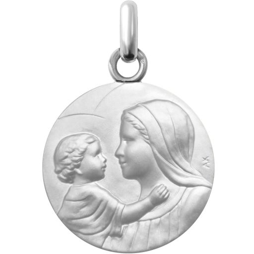 Médaille de baptême Notre Dame de la douce confiance 16mm en argent