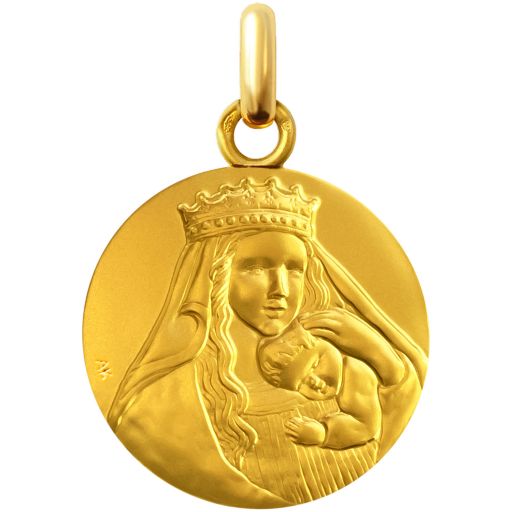Médaille Notre Dame de la Paix en or 18 carats 16 mm