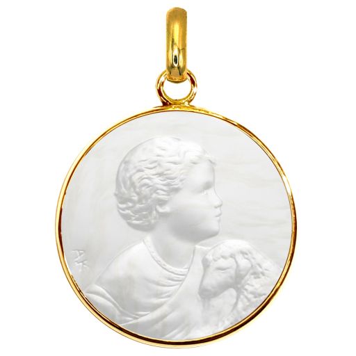Médaille le Petit Pasteur en nacre 18 mm